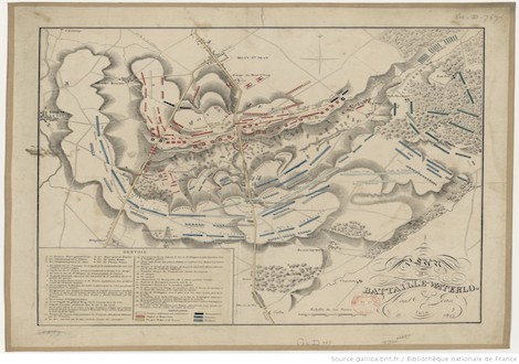 Plan de la bataille de Waterloo