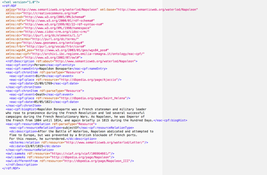 RDF/XML of Napoleon